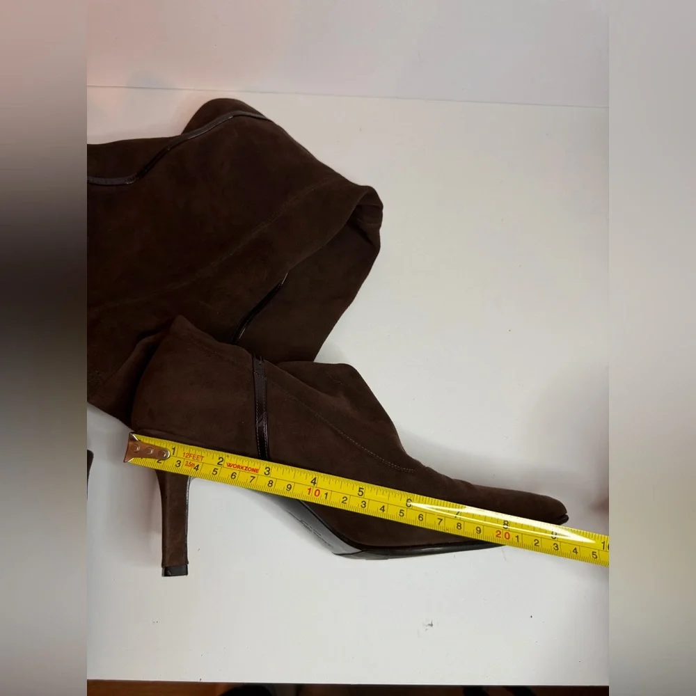 Salvatore Ferragamo Brown Suede Over-the-Knee Boots Size 38